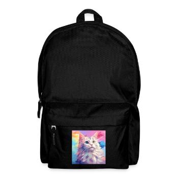 Katze, katzenmotiv, anime, geschenk, geschenkideen - Rucksack - Schwarz - Vorne