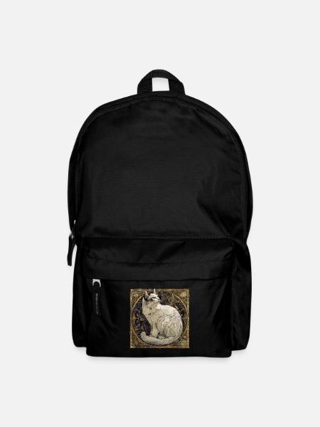 Chat, motif de chat, vintage, cadeau - Sac à dos - noir