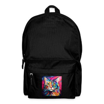 Katze, katzenmotiv, popart, geschenk, geschenkidee - Rucksack - Schwarz - Vorne