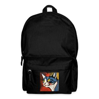 Cat, Cat Motif - Backpack - black - Front