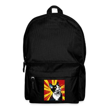 Cat, Cat Motif - Backpack - black - Front