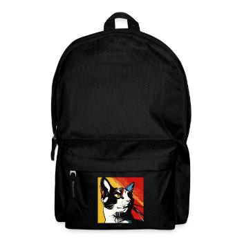 Chat, Motif De Chat - Sac à dos - noir - Devant