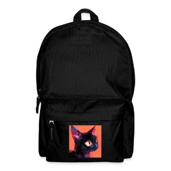 Cat, Cat Motif - Backpack - black - Front