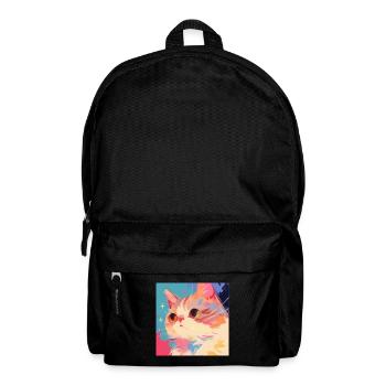 Chat, Motif De Chat - Sac à dos - noir - Devant