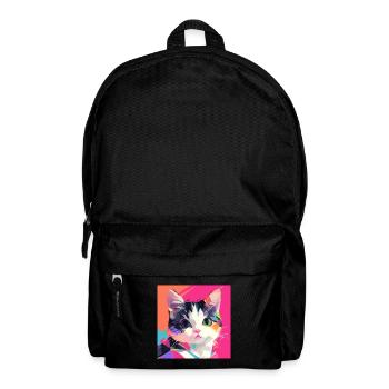 Cat, Cat Motif - Backpack - black - Front