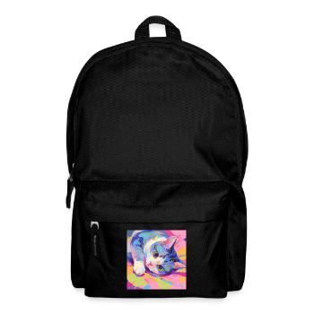 Cat, Cat Motif - Backpack - black - Front