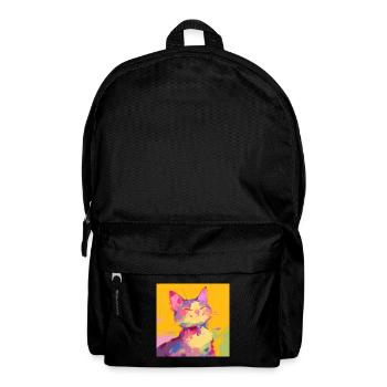 Cat, Cat Motif - Backpack - black - Front