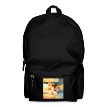 Katze, katzenmotiv - Rucksack - Schwarz - Vorne