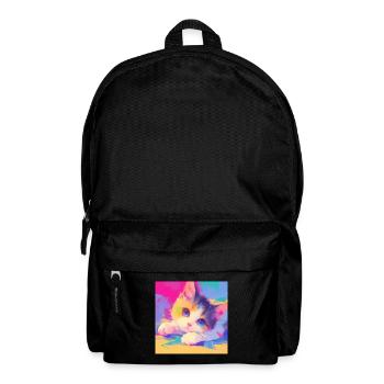 Katze, katzenmotiv - Rucksack - Schwarz - Vorne