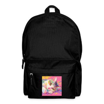 Chat, Motif De Chat - Sac à dos - noir - Devant
