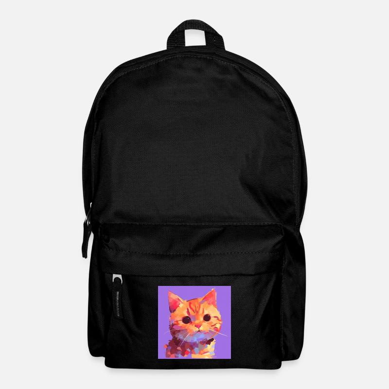 Chat, Motif De Chat - Sac à dos - noir