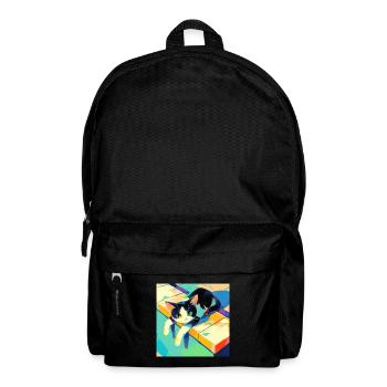 Katze, katzenmotiv - Rucksack - Schwarz - Vorne