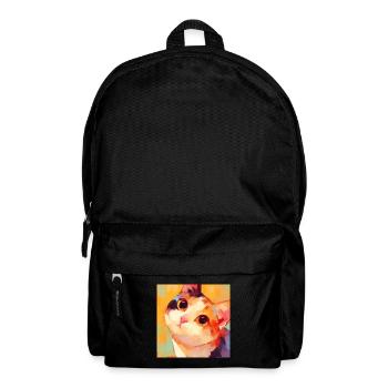 Cat, Cat Motif - Backpack - black - Front