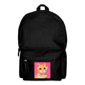 Cat, Cat Motif - Backpack - black - Front