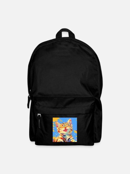 Chat, Motif De Chat - Sac à dos - noir