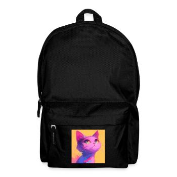 Katze, katzenmotiv - Rucksack - Schwarz - Vorne