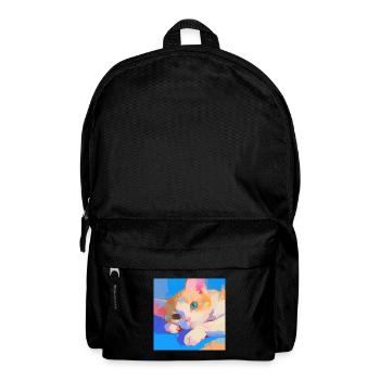 Cat, Cat Motif - Backpack - black - Front