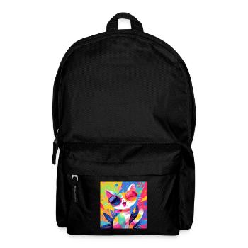 Cat, Cat Motif - Backpack - black - Front
