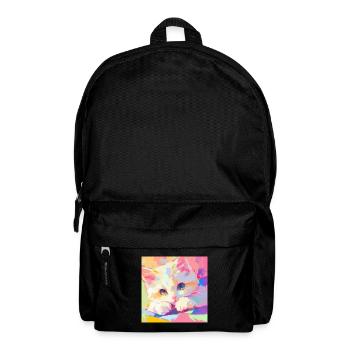 Cat, Cat Motif - Backpack - black - Front