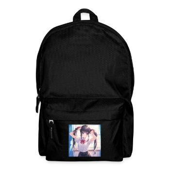 anime, schulmädchen, waifu, japan - Rucksack - Schwarz - Vorne