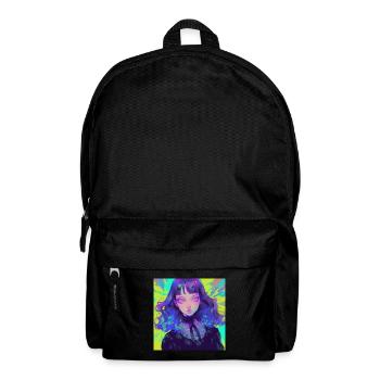 anime, gothic girl, waifu, japan - Rucksack - Schwarz - Vorne