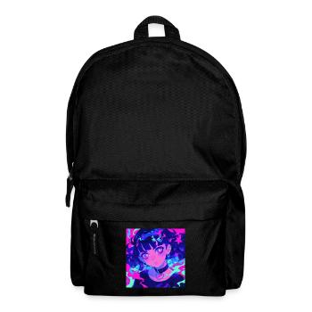 anime, gothic girl, waifu, japan - Rucksack - Schwarz - Vorne