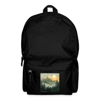 Mountains Landscape Nature Trees Sun - Backpack - black - Front