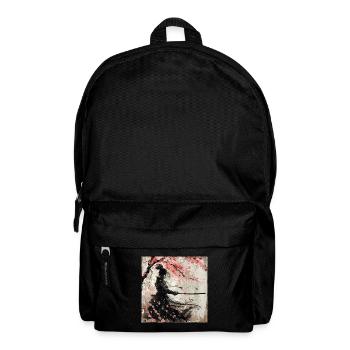 Japanisch, Samurai, Kirschblüte, Kunst, Ukiyo-E - Rucksack - Schwarz - Vorne