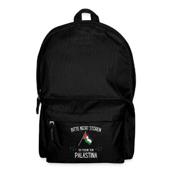 Bitte Nicht Stören Ich Träume Von Palästina - Rucksack - Schwarz - Vorne