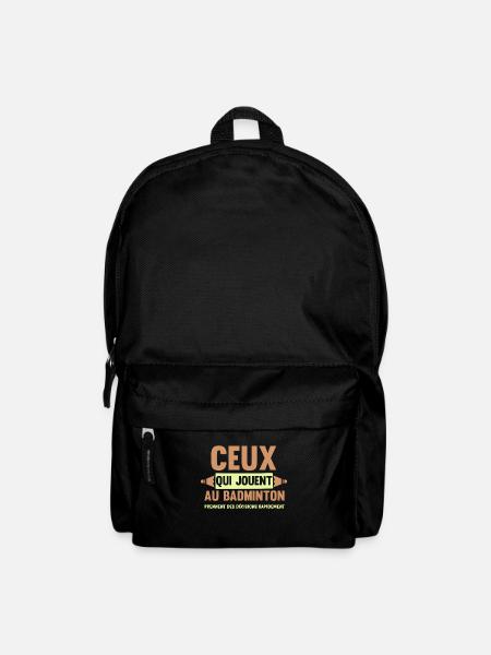 Idée cadeau pour les joueurs de badminton humour - Sac à dos - noir