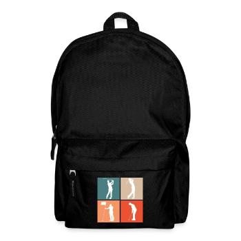 Golf Golfen Golfer - Rucksack - Schwarz - Vorne