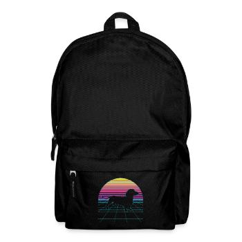 Vaporwave Dachshund Dog Dachshund 80s 90s - Backpack - black - Front