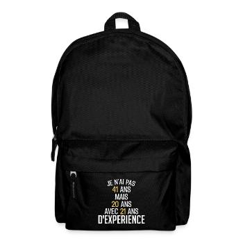 Je N'ai Pas 41 Ans. J'ai 20 Avec 21 D'expérience - Sac à dos - noir - Devant