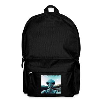 Alien selfie in the mountains - Backpack - black - Front