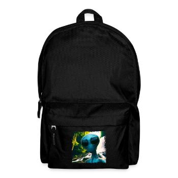 Alien Selfie - Neben dem Wasserfall - Rucksack - Schwarz - Vorne