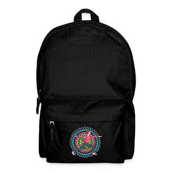 Buddhismus Yogi Geschenk Farbenfrohes Mandala Yoga - Rucksack - Schwarz - Vorne