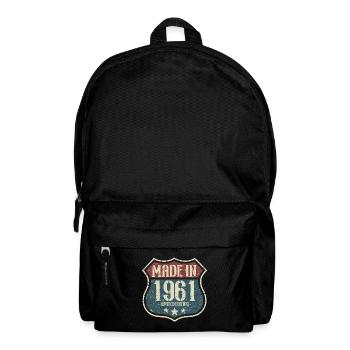 1961 Vintage anniversaire rétro Vintage cadeau - Sac à dos - noir - Devant
