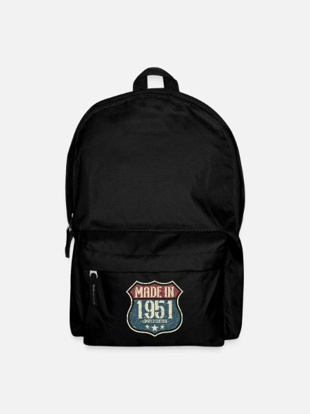 1951 Jahrgang Geburtstag Retro Vintage Geschenk - Rucksack - Schwarz
