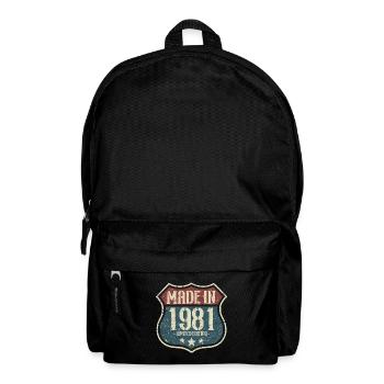 1981 Anniversaire Né En 1981 Rétro Vintage - Sac à dos - noir - Devant