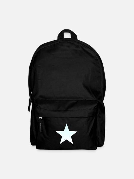 blue white star, blue white star bright star - Backpack - black