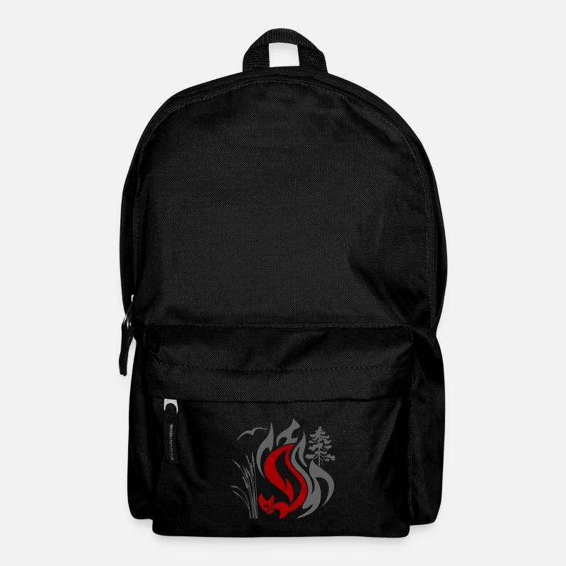 Waldbrandgefahr Zeichen Eichhörnchen frei - Rucksack - Schwarz