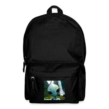 Alien Selfie - Neben dem Wasserfall - Rucksack - Schwarz - Vorne