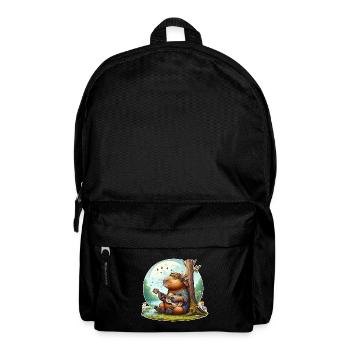 Capybara Gitarre Hippie Peace - Rucksack - Schwarz - Vorne
