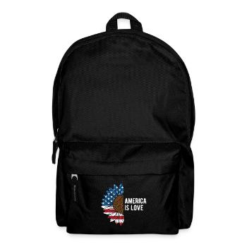 America Is Love 4th of July Patriotic Fourth of - Backpack - black - Front
