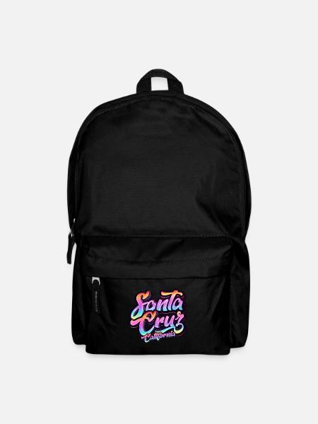 Santa Cruz California vintage retro Surfing Stadt - Rucksack - Schwarz