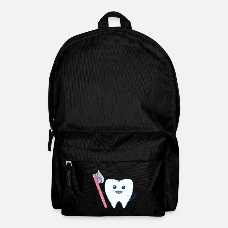 Drôle de se brosser les dents avec une brosse à dents - Sac à dos - noir