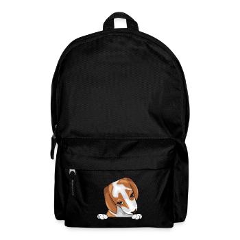 Spähen schüchterner Beagle-Welpe - Rucksack - Schwarz - Vorne