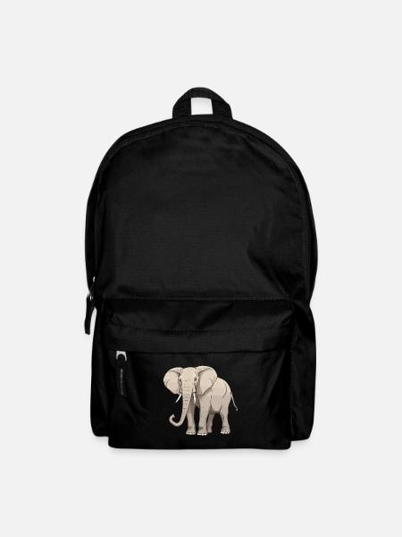 Elefant Tier - Rucksack - Schwarz