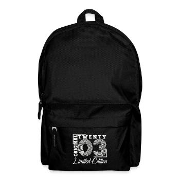 Né 2003 20e anniversaire cadeau homme / femme - Sac à dos - noir - Devant