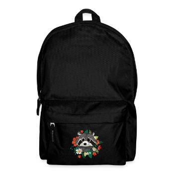 Fleurs Fleurs Trash Panda Cadeau Mignon Raton Laveur - Sac à dos - noir - Devant